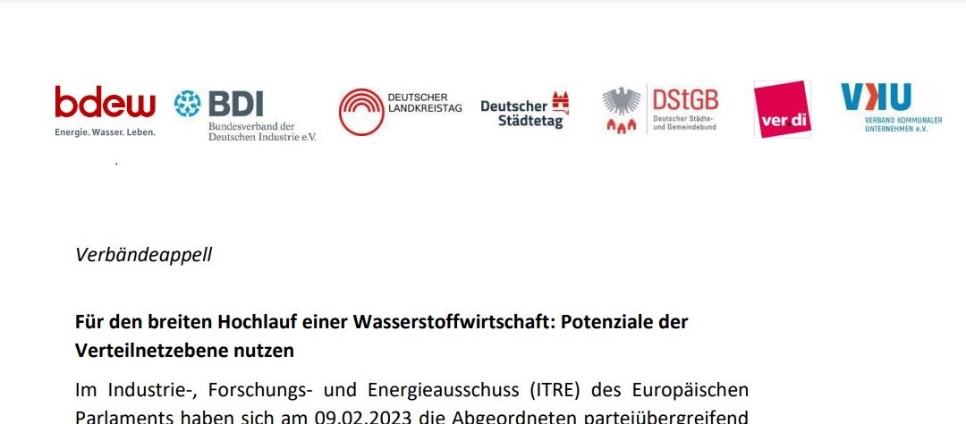 Spitzenverbände gegen eigentumsrechtliche Trennung des Wasserstoff- und Gasnetzes